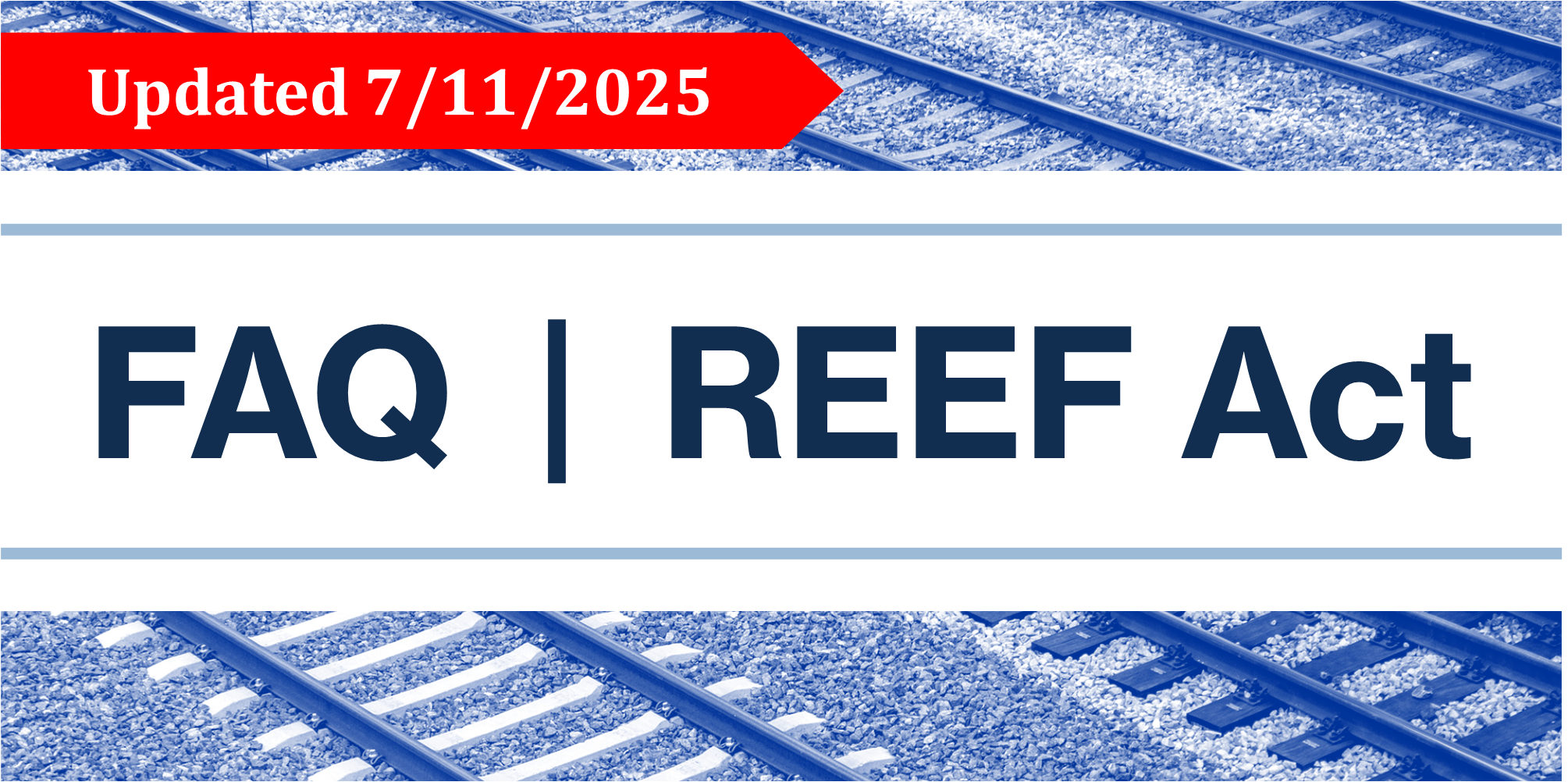 graphic image showing FAQ |  REEF Act