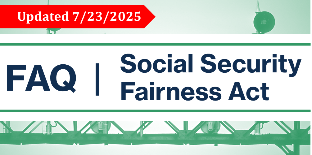 raphic showing FAQ Social Security Fairness Act