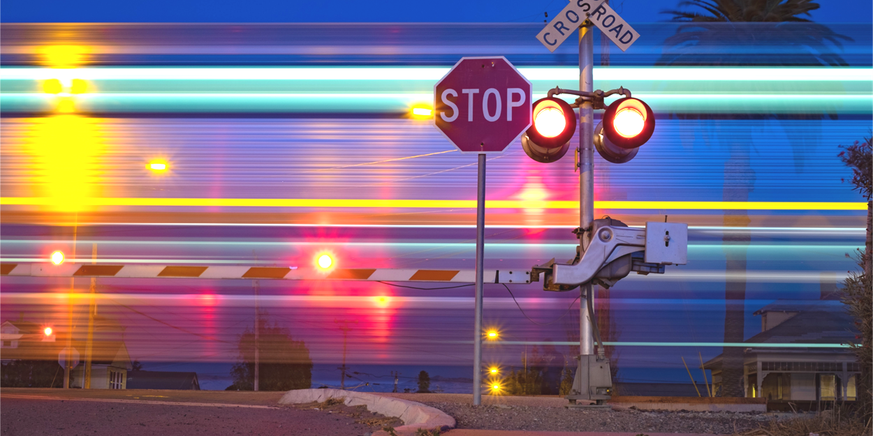 train passing by crossing